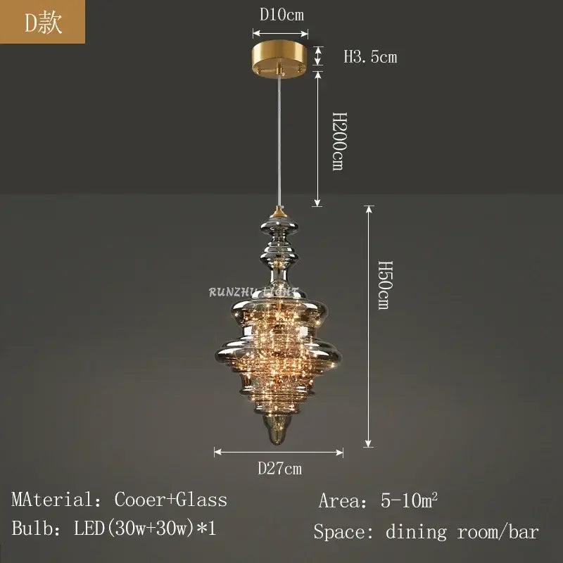 Brass Tiered Pendant Light