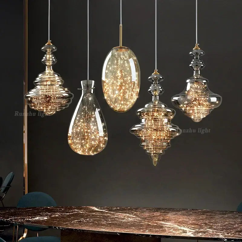 Brass Tiered Pendant Light