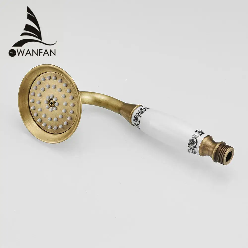 Antique Brass Handheld Ceramic Shower Faucet