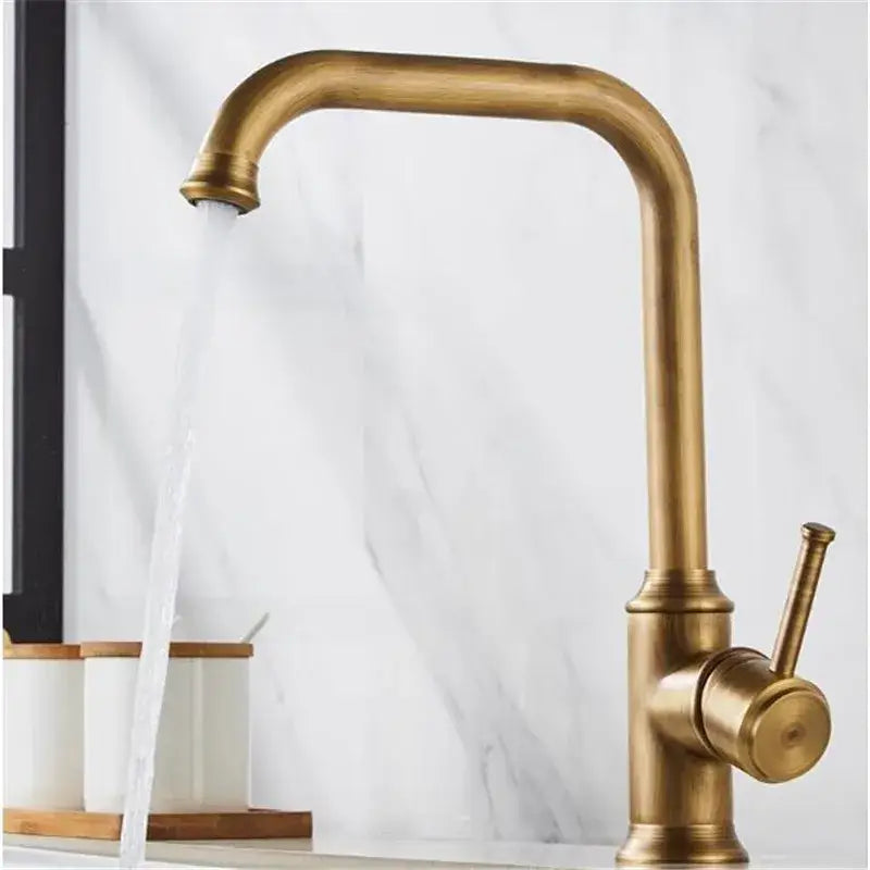 Brass Swivel Spout Kitchen Faucet