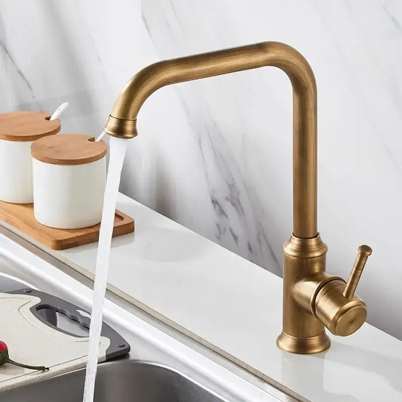 Brass Swivel Spout Kitchen Faucet