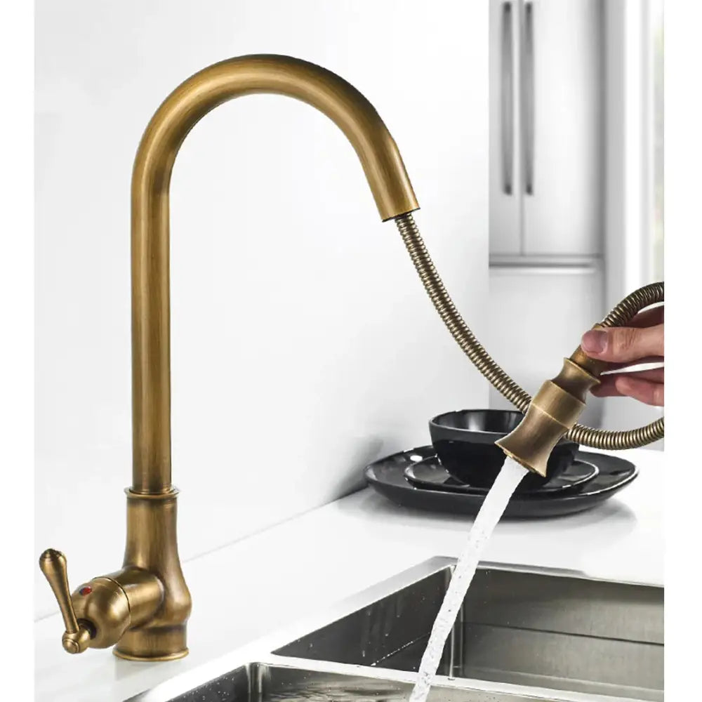 Antique Brass Kitchen Faucet