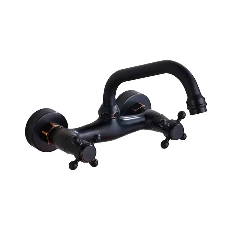Brass Cross Handle Kitchen Faucet