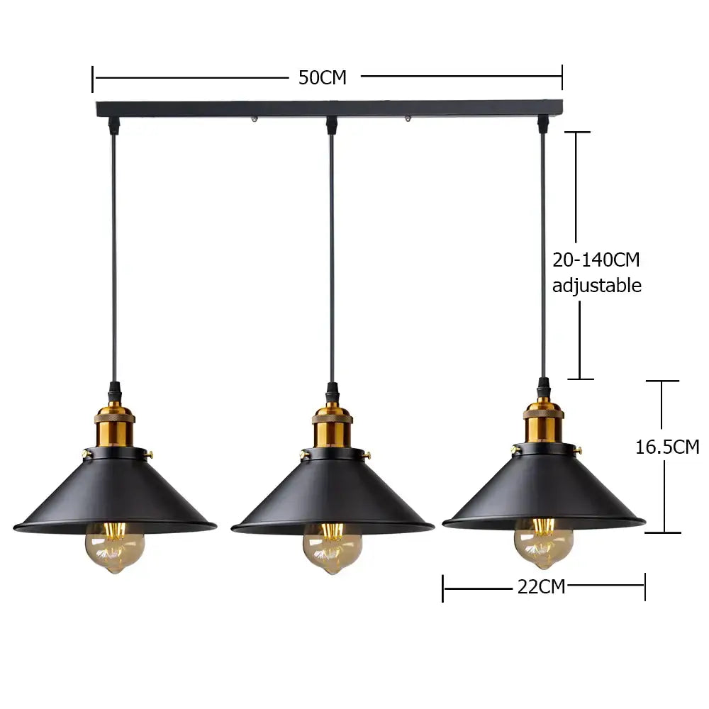 Brass Industrial Pendant Light Adjustable