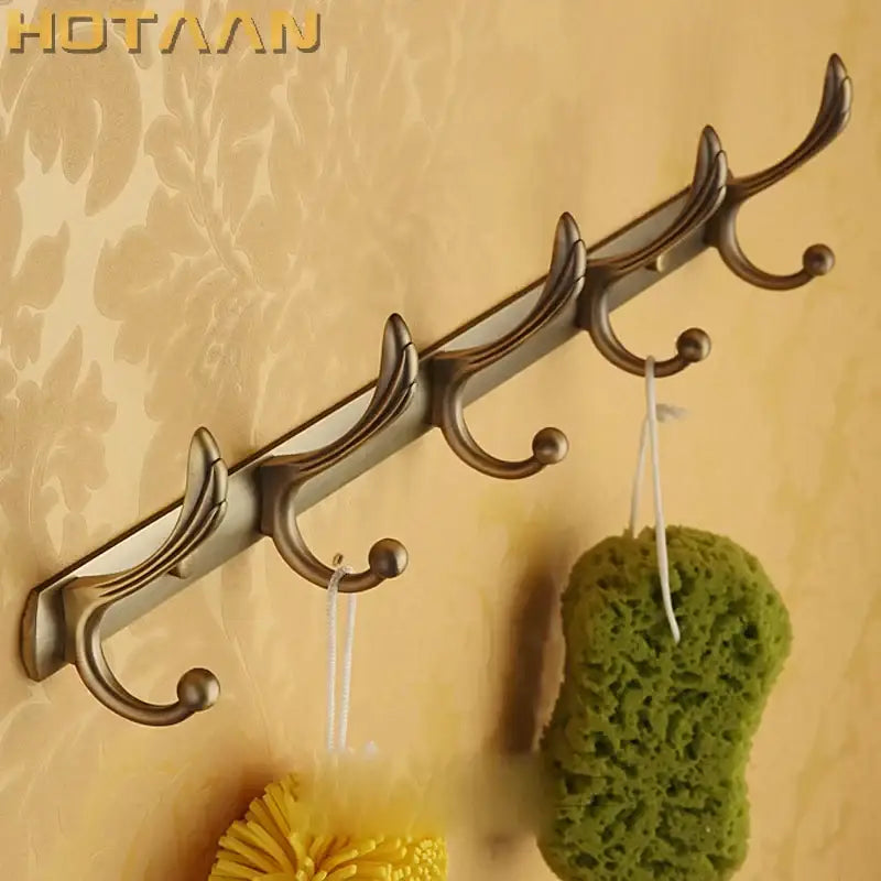 Brass Wall Robe Hook Rack