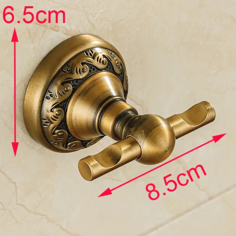 Antique Brass Double Robe Hook
