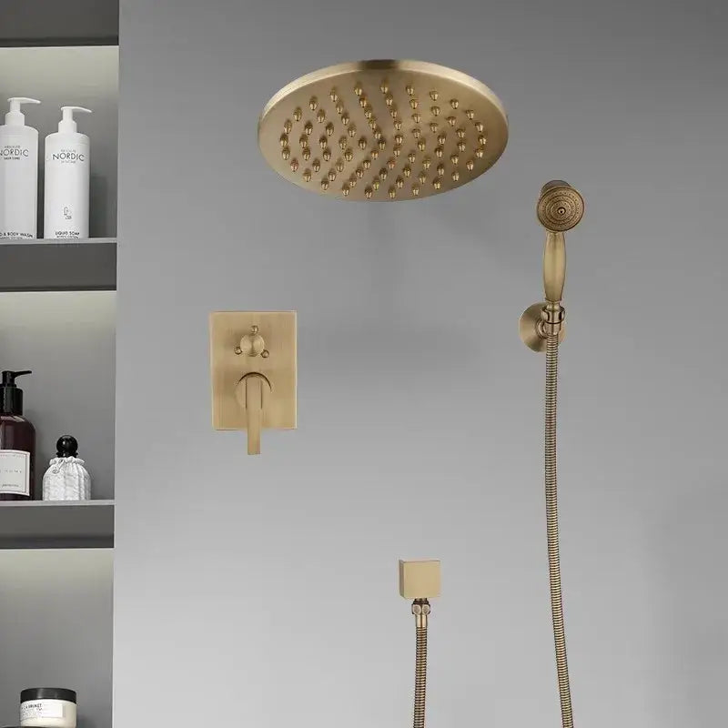 Brass Handheld Shower Kit 10-Inch