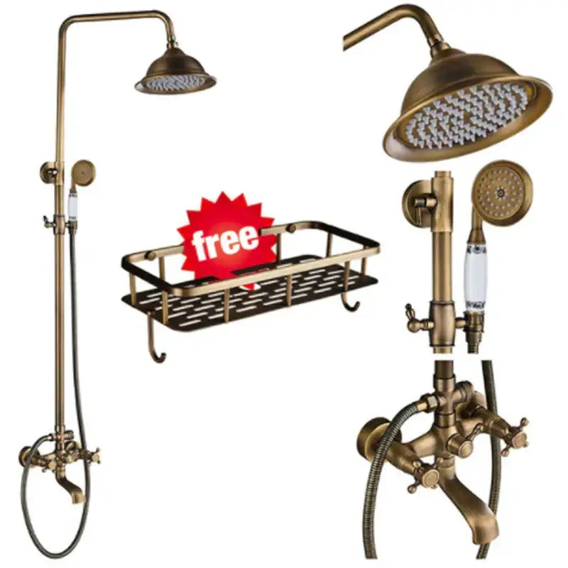 Brass Rainfall Shower Head with Shelf