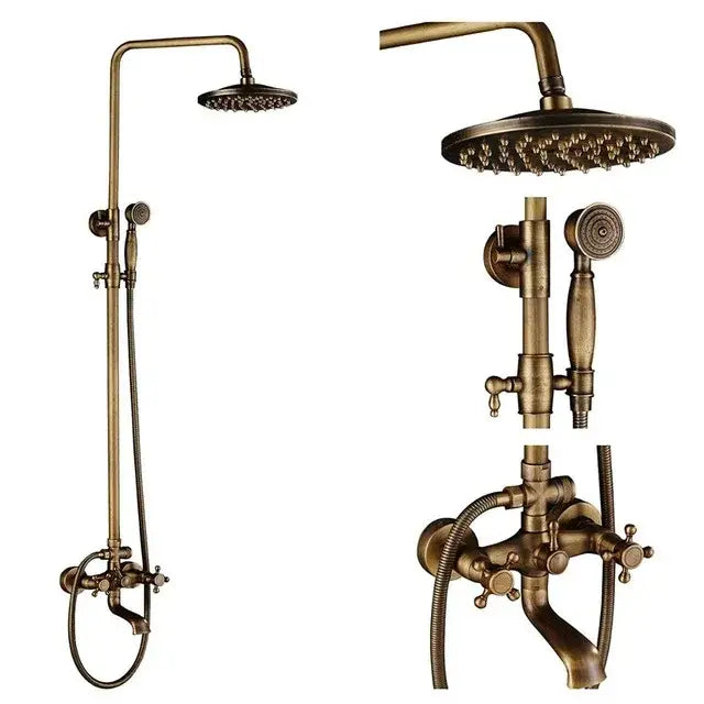 Brass Rainfall Shower Head with Shelf
