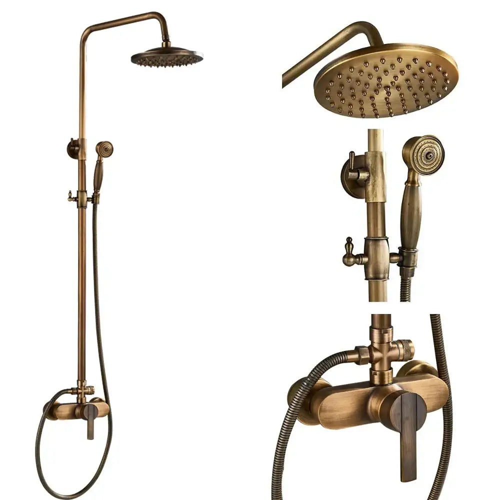 Brass Rainfall Shower Head with Shelf