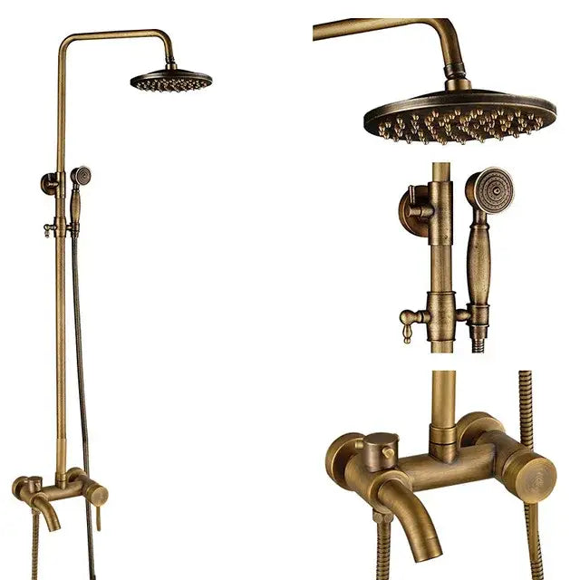 Brass Rainfall Shower Head with Shelf