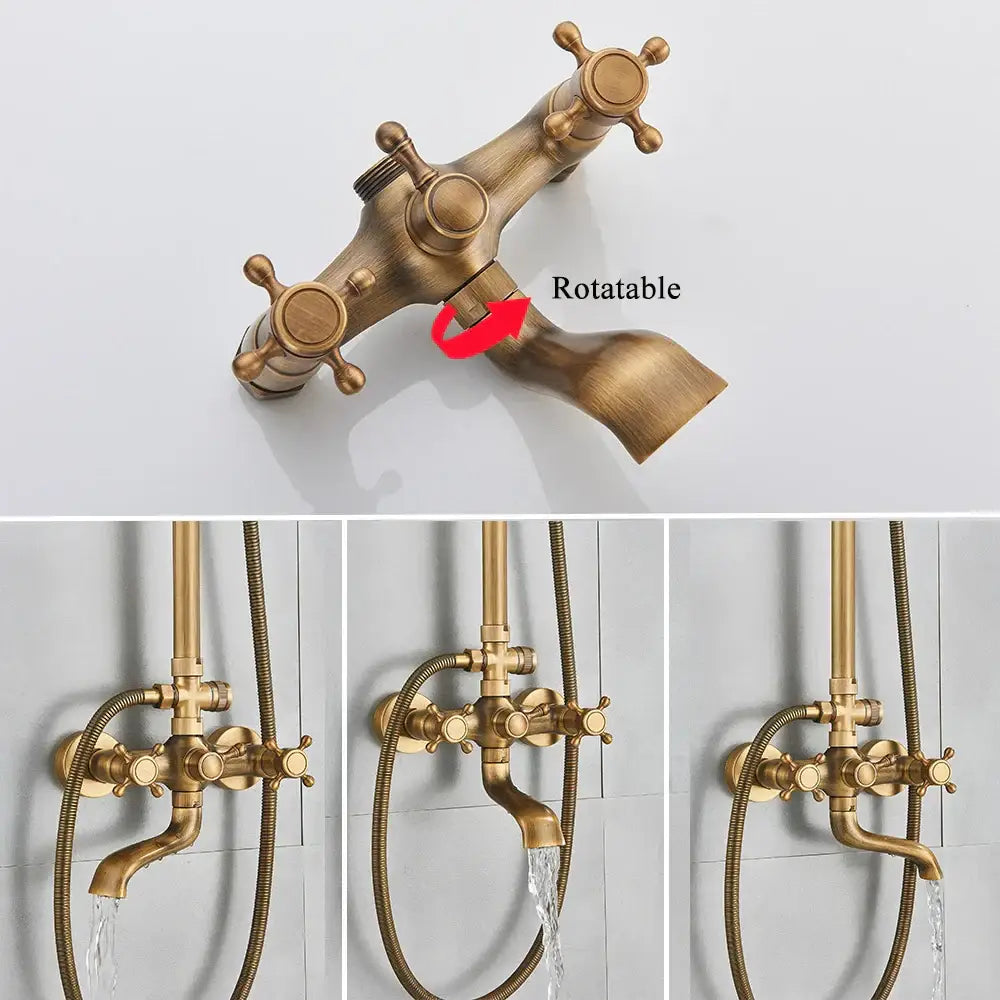 Antique Brass Shower Faucet