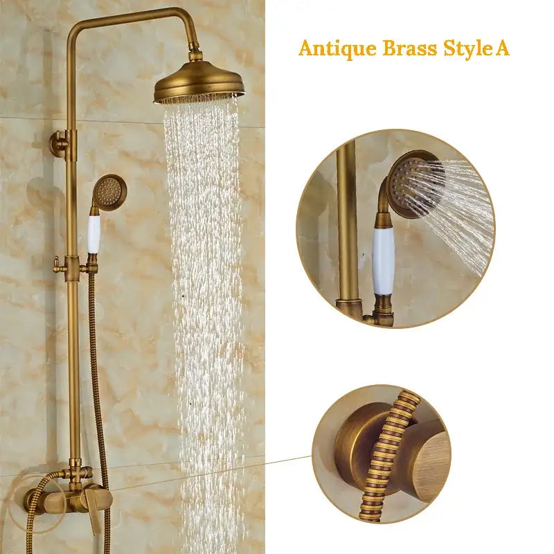 Brass Rainfall Sprayer Set
