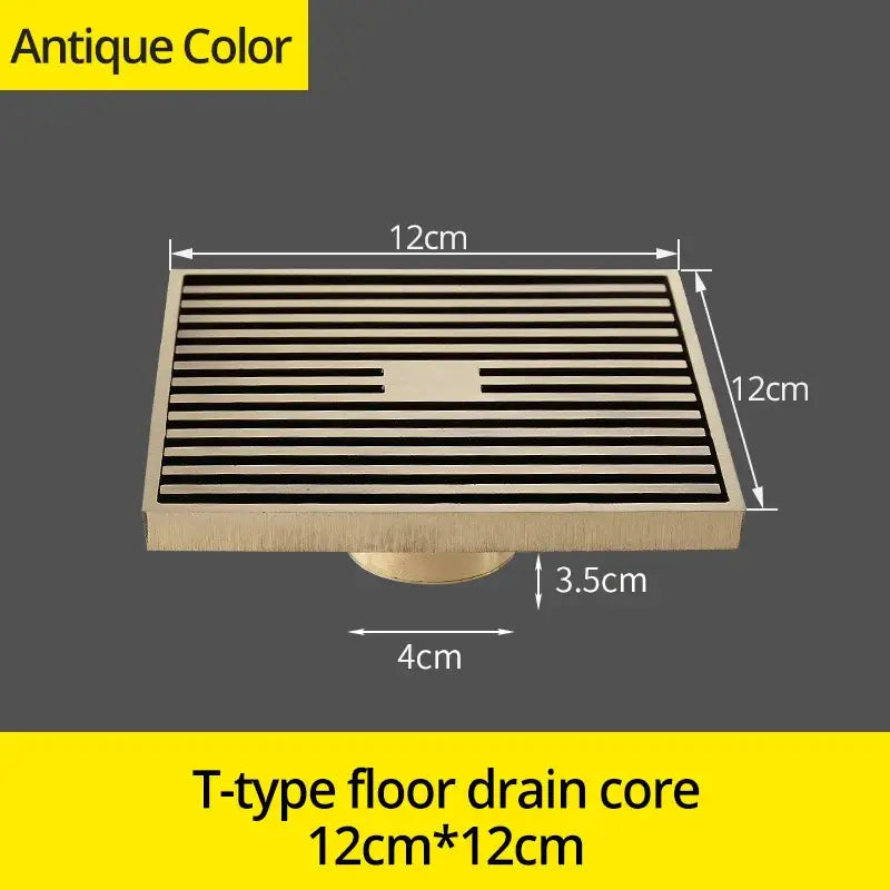 Antique Brass Floor Grate