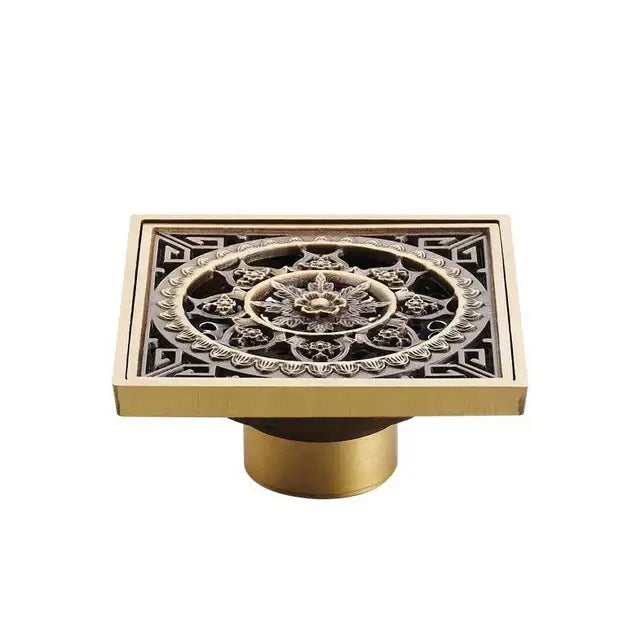 Brass Square Floor Drain 10x10cm