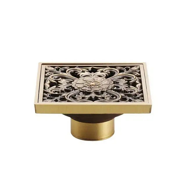 Brass Square Floor Drain 10x10cm
