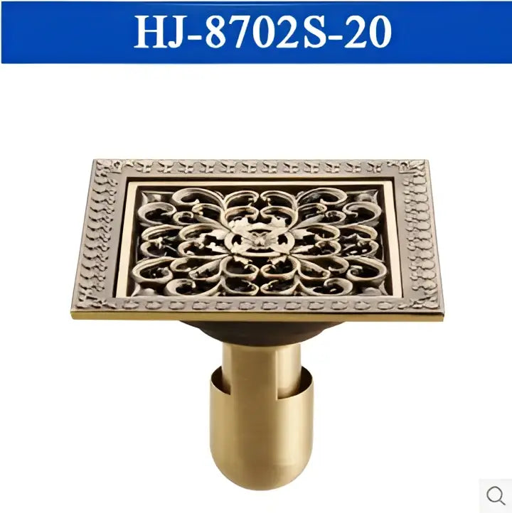 Brass Floral Shower Grate