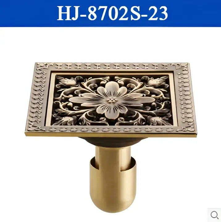 Brass Floral Shower Grate