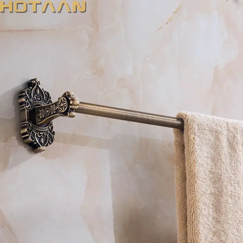 Antique Brass Towel Bar