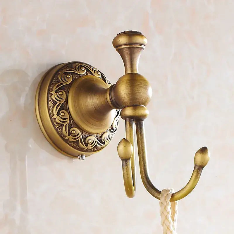 Antique Brass Towel Hooks
