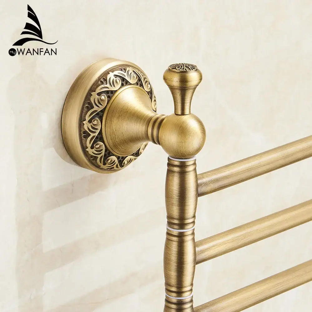 Brass Tiered Towel Rack