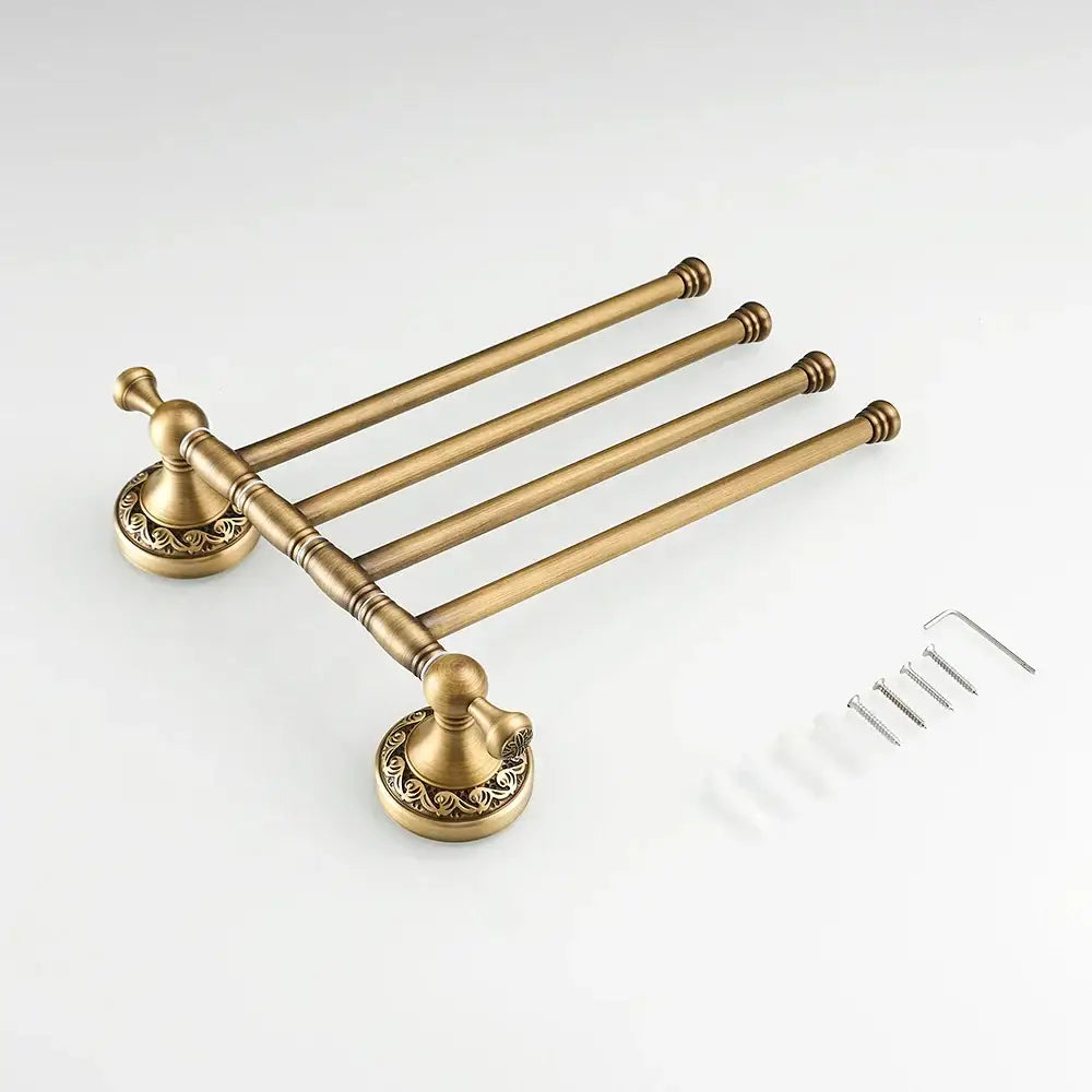 Brass Tiered Towel Rack