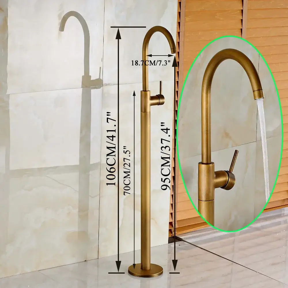 Antique Brass Tub Faucet