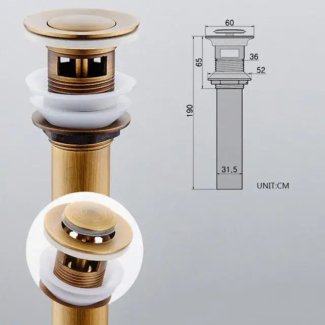 Brass Ceramic Sink Strainer