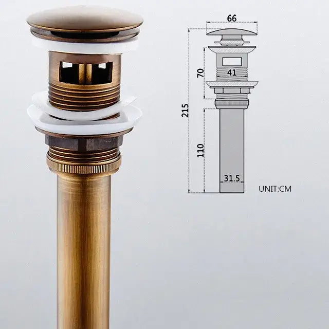 Brass Ceramic Sink Strainer