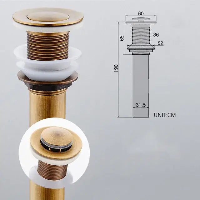 Brass Ceramic Sink Strainer