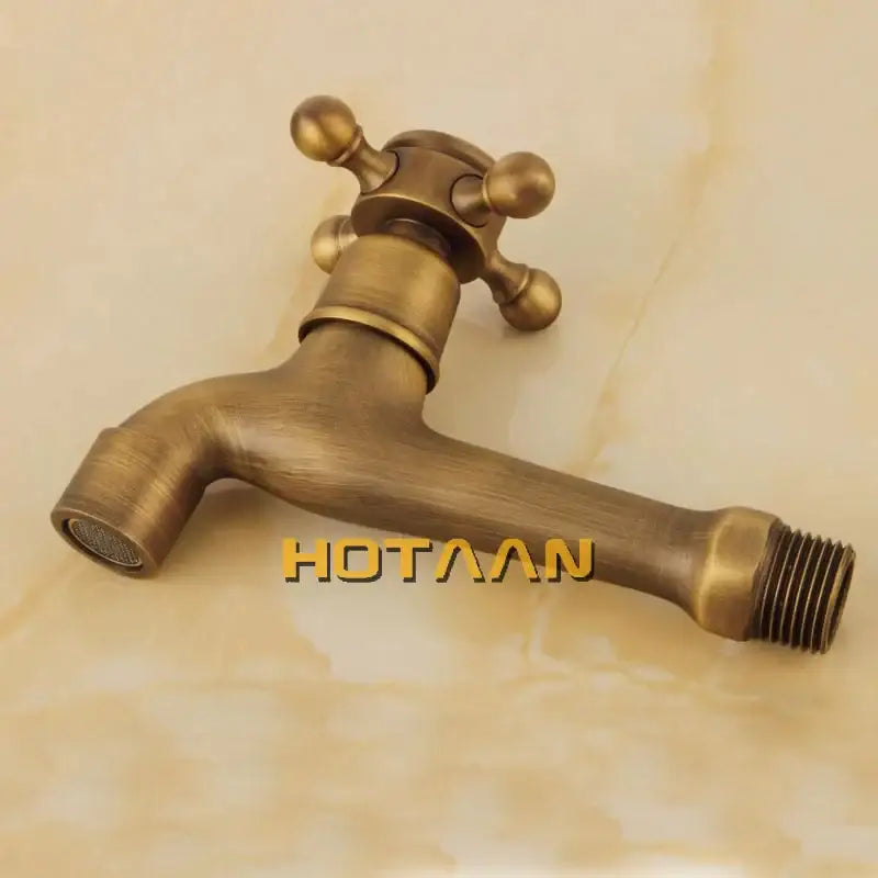 Brass Cross Handle Garden Wall Faucet