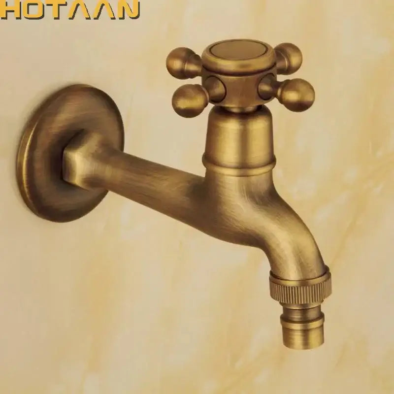 Brass Cross Handle Garden Wall Faucet