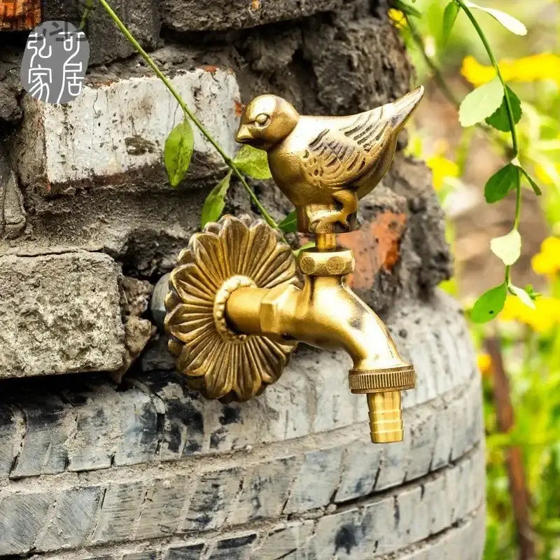 Brass Bird Garden Faucet