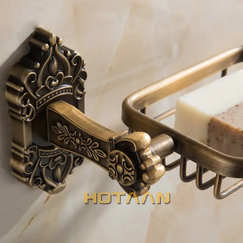 Brass Scrollwork Soap Basket