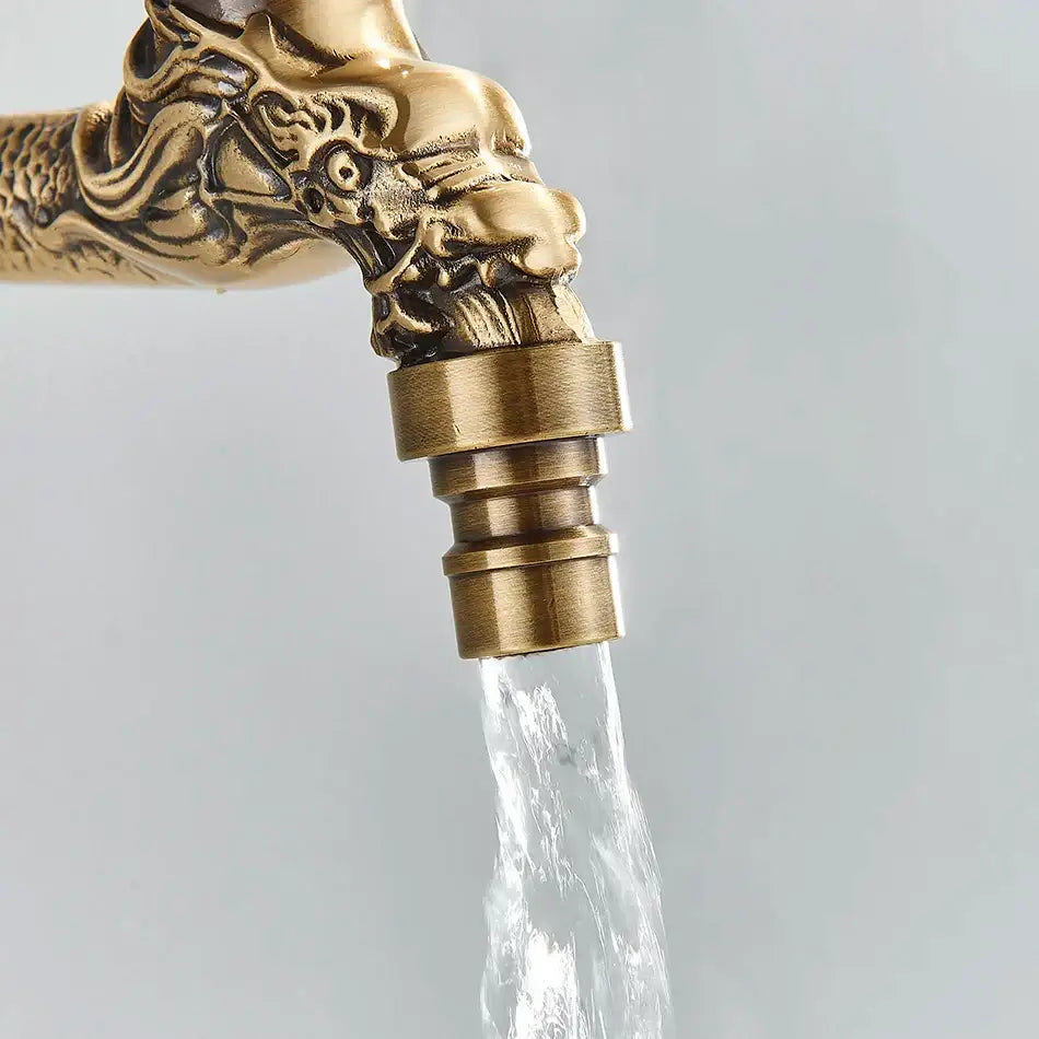 Antique Brass Garden Faucet