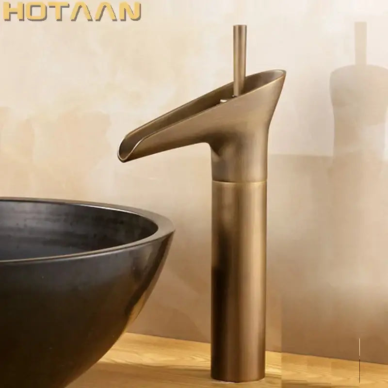 Antique Brass Waterfall Faucet