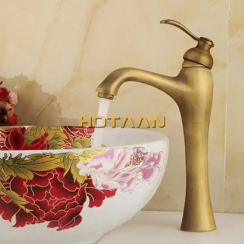 Antique Brass Waterfall Basin Faucet