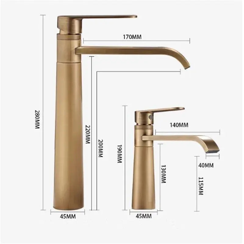 Tall Bronze Mixer Faucet
