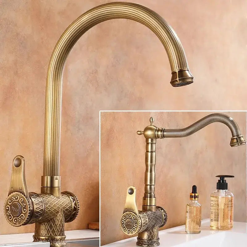 Bronze Diamond Pattern Faucet