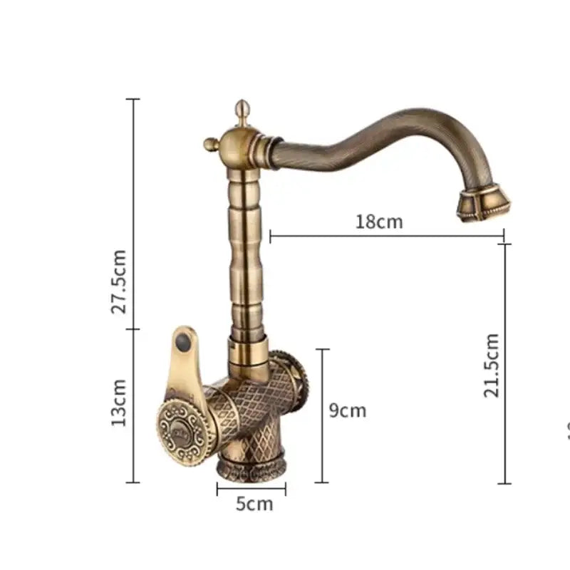 Bronze Diamond Pattern Faucet