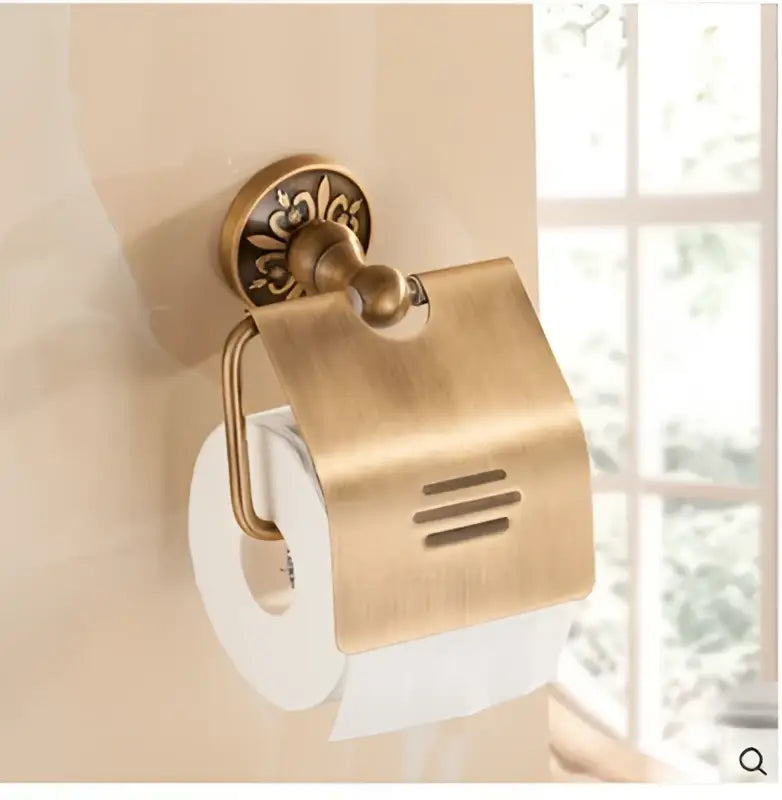 Bronze Floral Bathroom Set