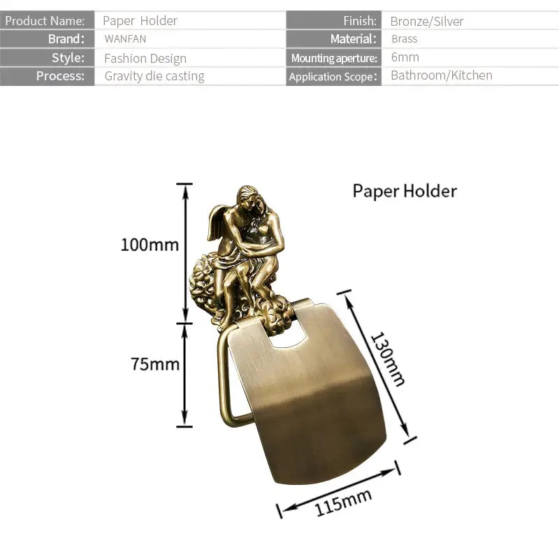 Antique Bronze Toilet Holder