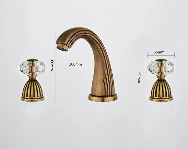 Bronze Crystal Knob Faucet