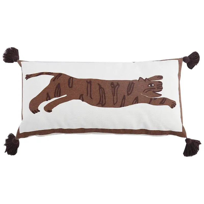 Brown Tiger Pillow Cover