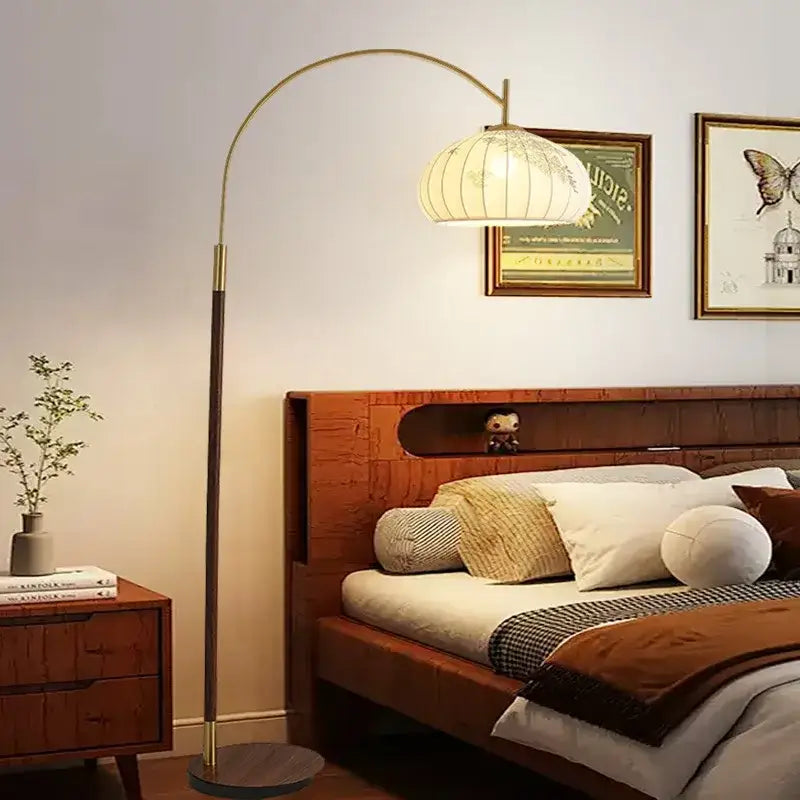 Brass Fishing Floor Lamp