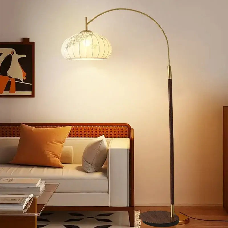 Brass Fishing Floor Lamp