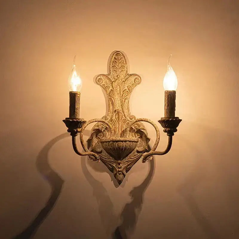 Antique Iron Double Sconce