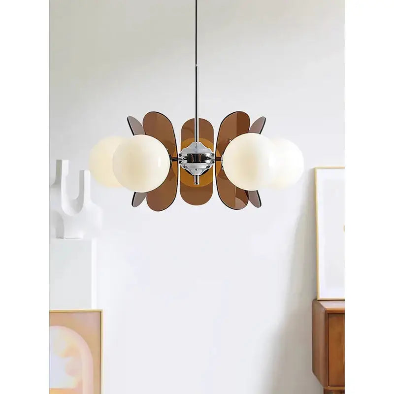 Wood Pendant Light Antique Style Living Room