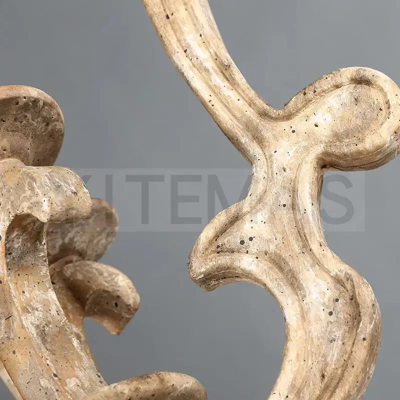 Wood Chandelier Distressed Candle Dining Room Light