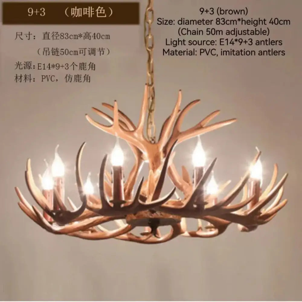 Bronze Antler Chandelier